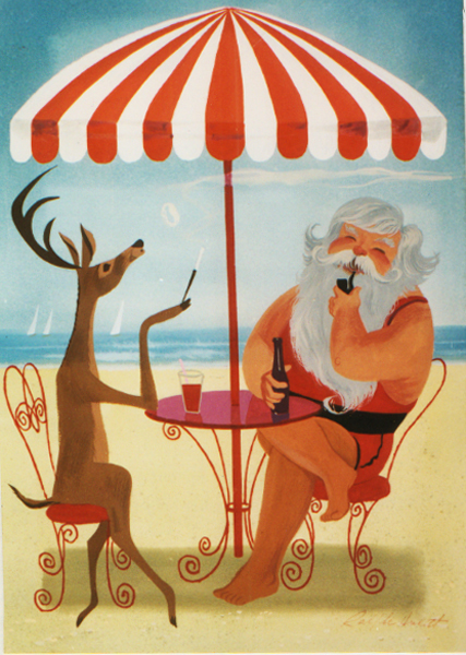 Santa can use a vacation!